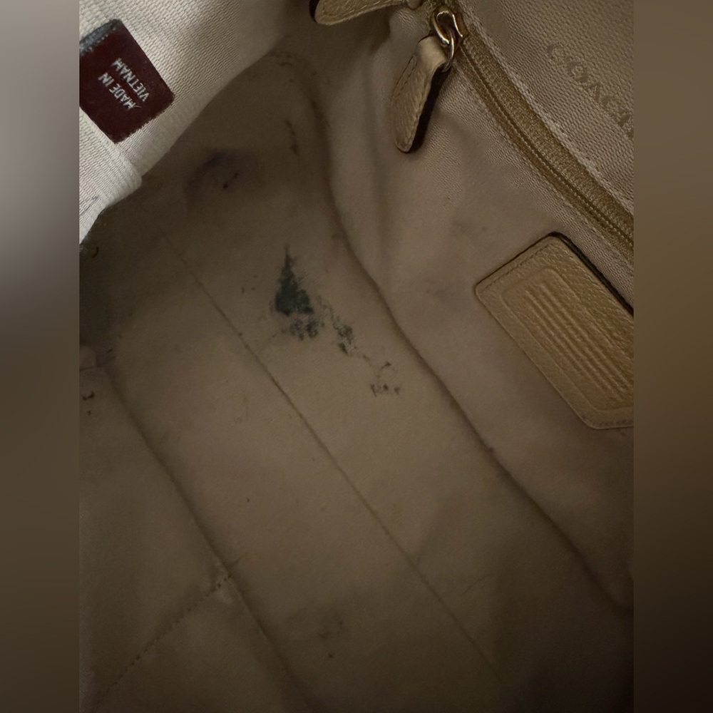 Coach Beige Leather Hobo Bag - Picture 8 of 8